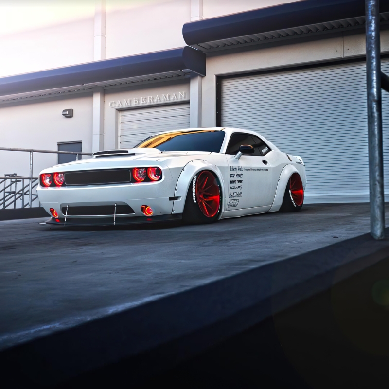 Dodge Challenger Headlight Halo Kit - ORACLE Lighting - LED Projector - Red - `08-`14